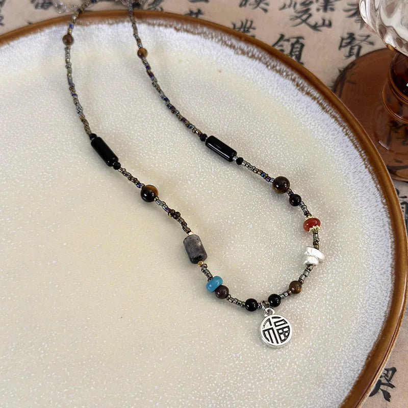 Beaded Butterfly Necklace