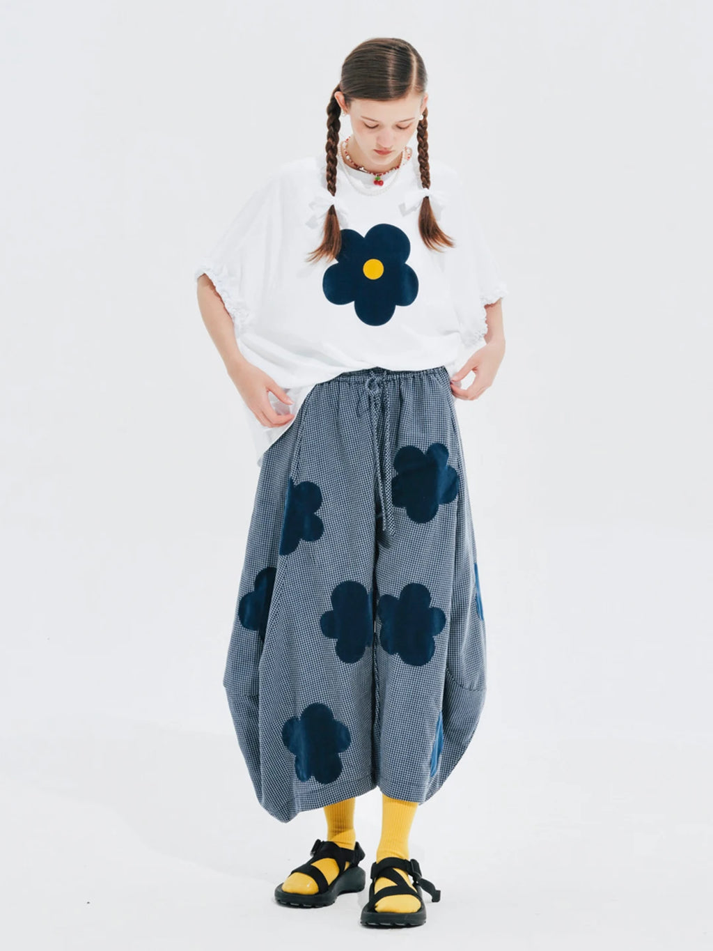 Flower Wide-Leg Bottoms