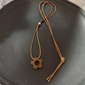 Brown Flower Necklace