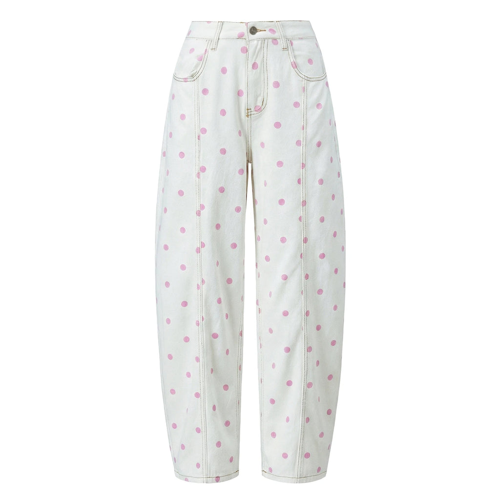 Vintage Polka Dot Denim