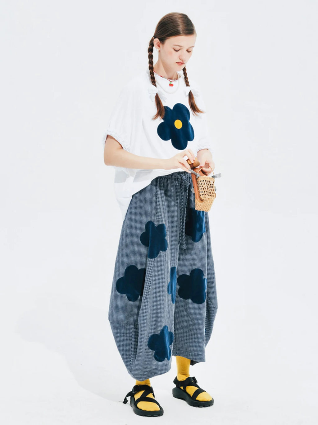 Flower Wide-Leg Bottoms