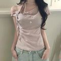Polka Dot Shoulder Top