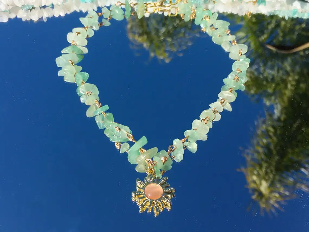 Gold Sun Pendant Necklace